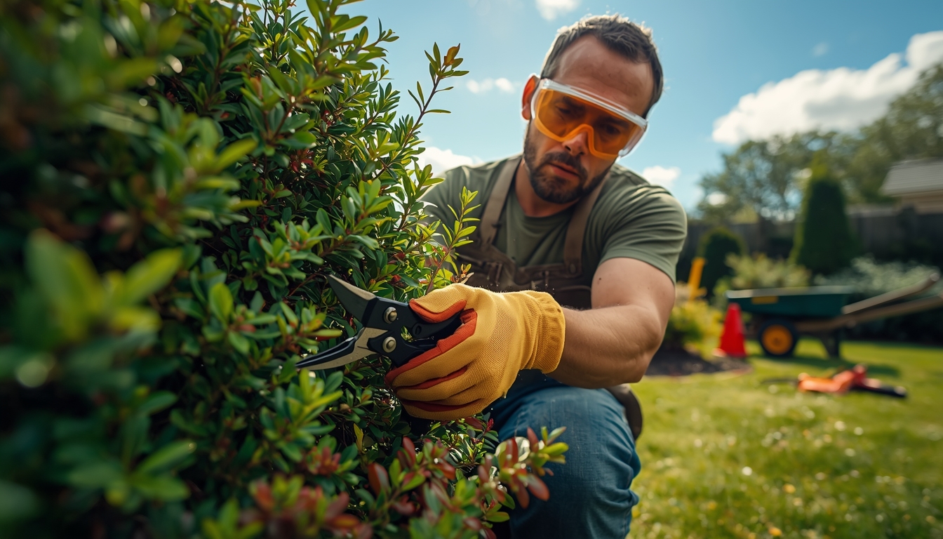 Shrub trimming service by Sluzarinstrshime